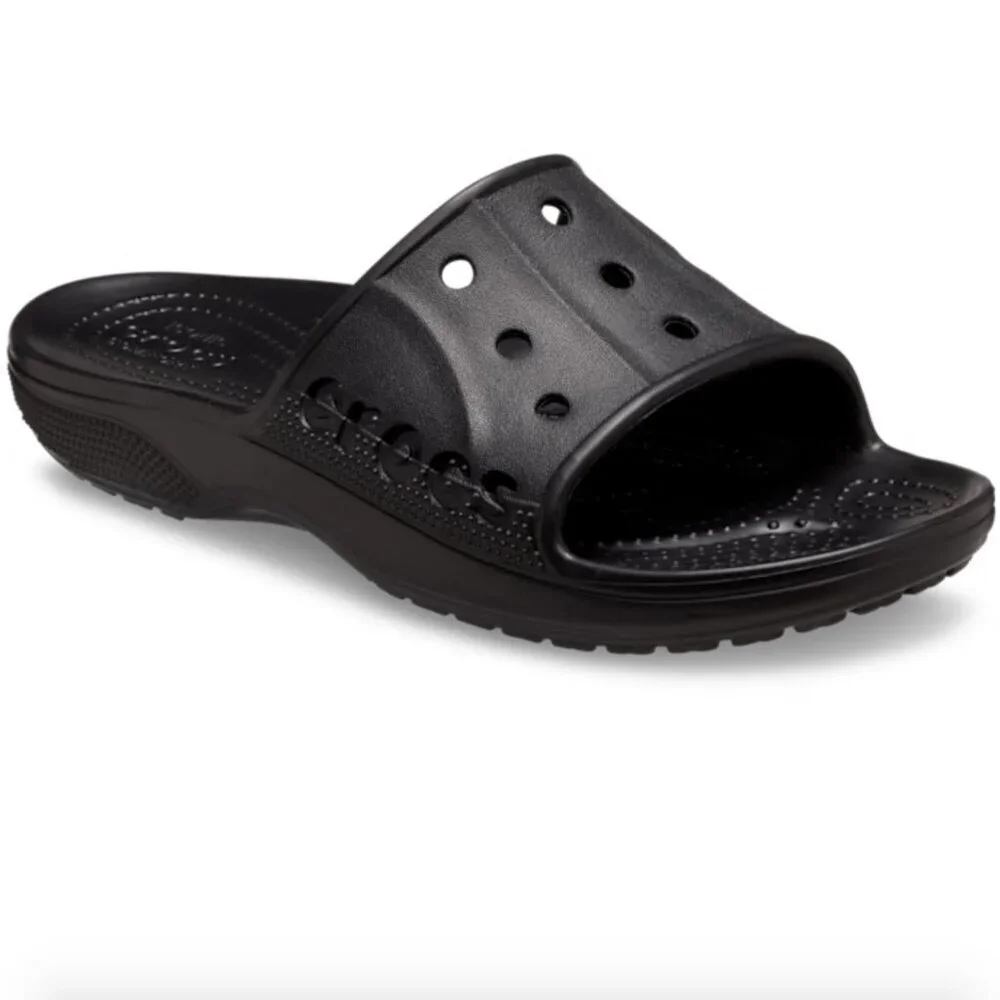 Crocs Black Lightweight Unisex Baya II Slide SZ 12